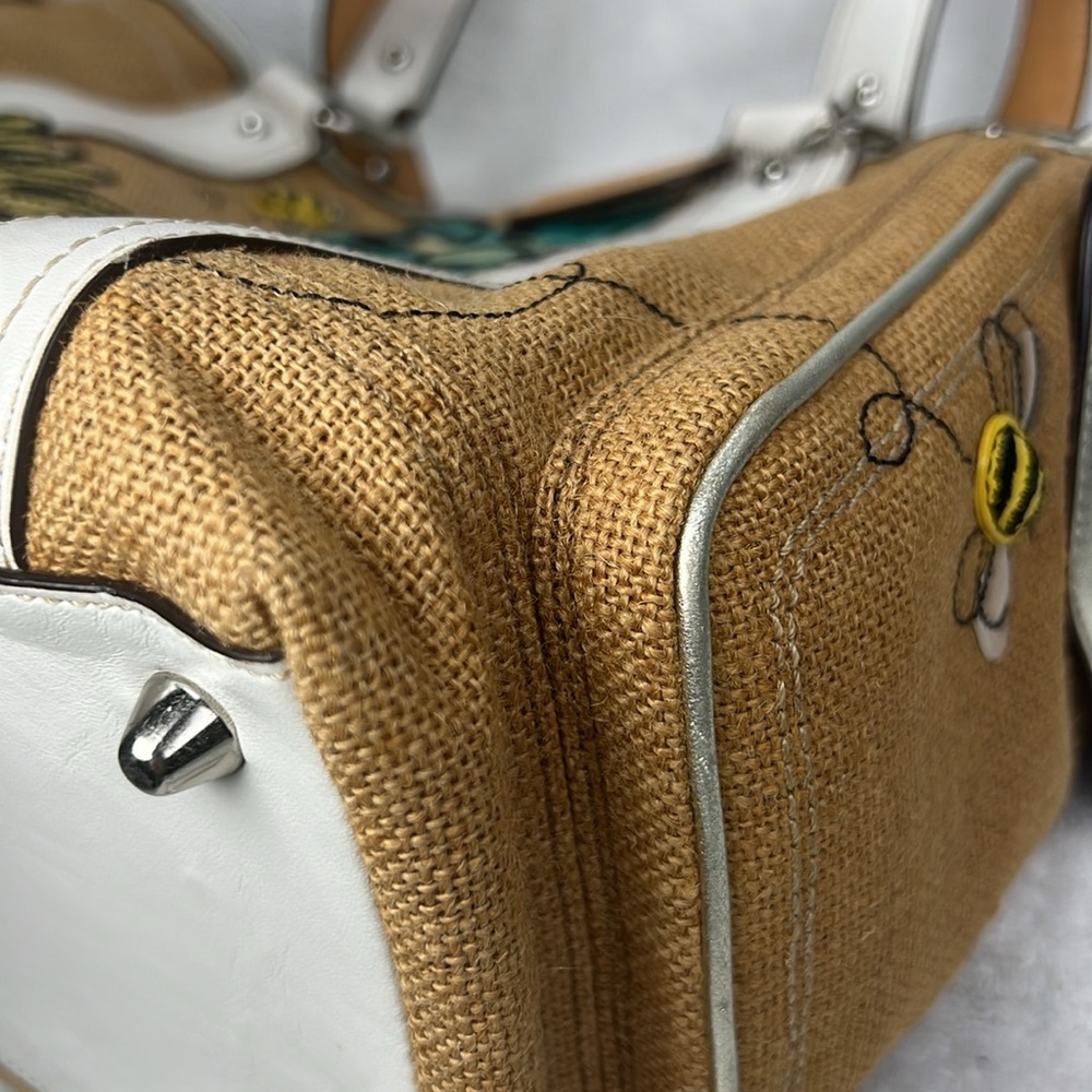 Coach 2005 Vintage Tan Floral Embroidered Tote - Picture 8 of 14